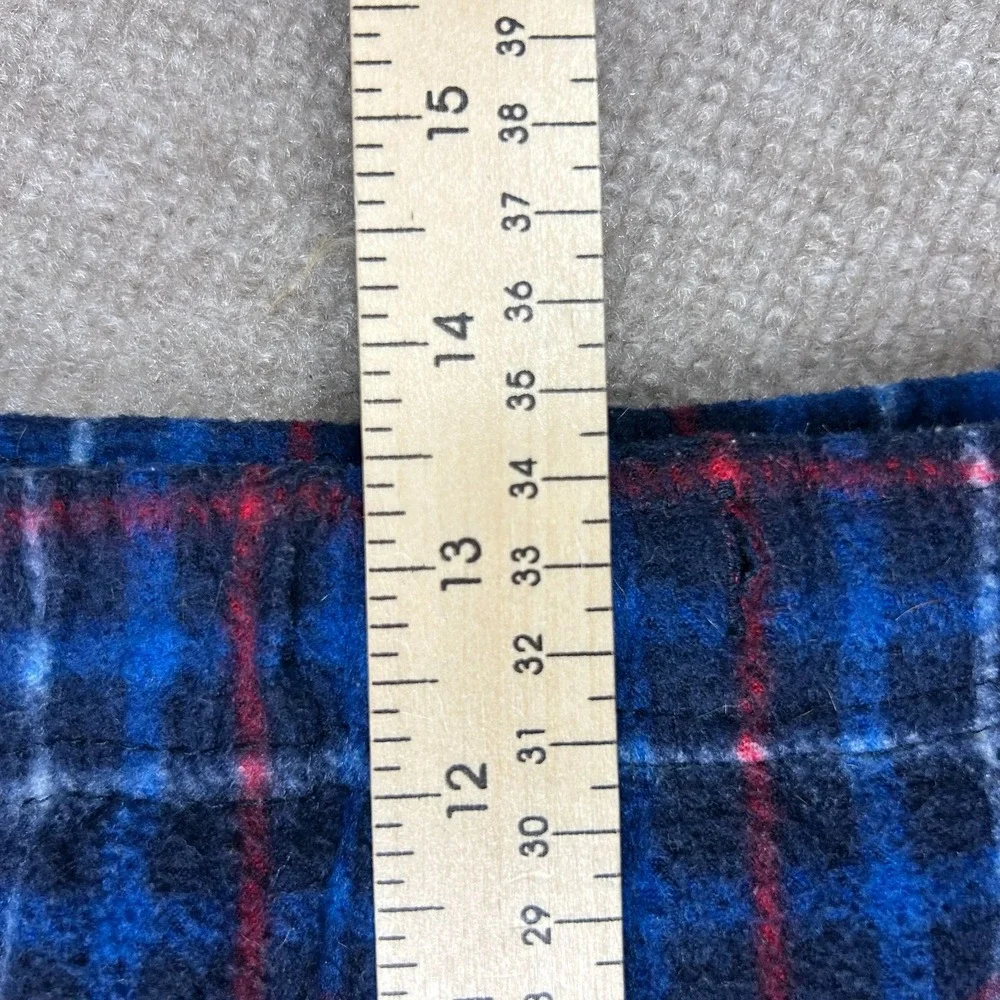 Fruit Of The Loom Pajama Pants Mens XL(40-42) Blue Red Plaid Fleece Sleepwear